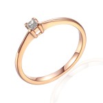 Zlatý prsten s diamantem 585/1000, 0,105 ct - 07766R037