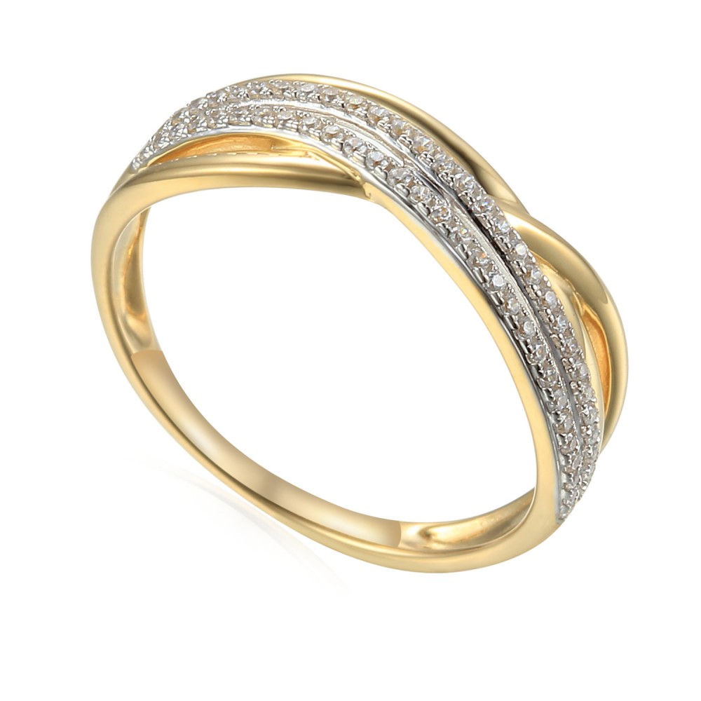 14 Carat gold ring with zircon 2.29g - 53476R006