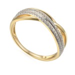 14 Carat gold ring with zircon 2.29g - 53476R006
