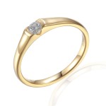 Zlatý prsten s diamantem 585/1000, 0,165 ct - 35538R069