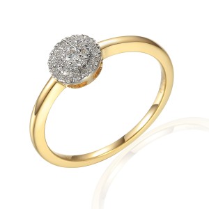 Zlatý prsten s diamantem 585/1000, 0,112 ct - 36946R004