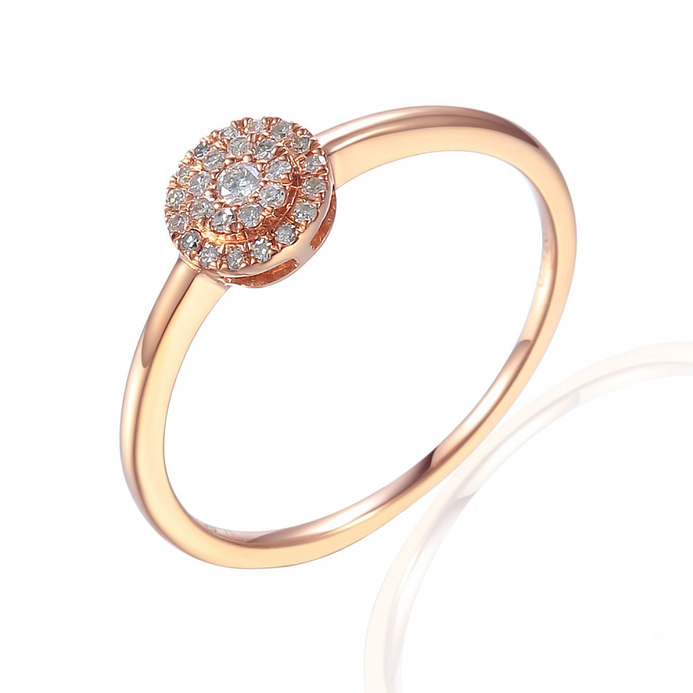 Zlatý prsten s diamantem 585/1000, 0,119 ct - 36946R009