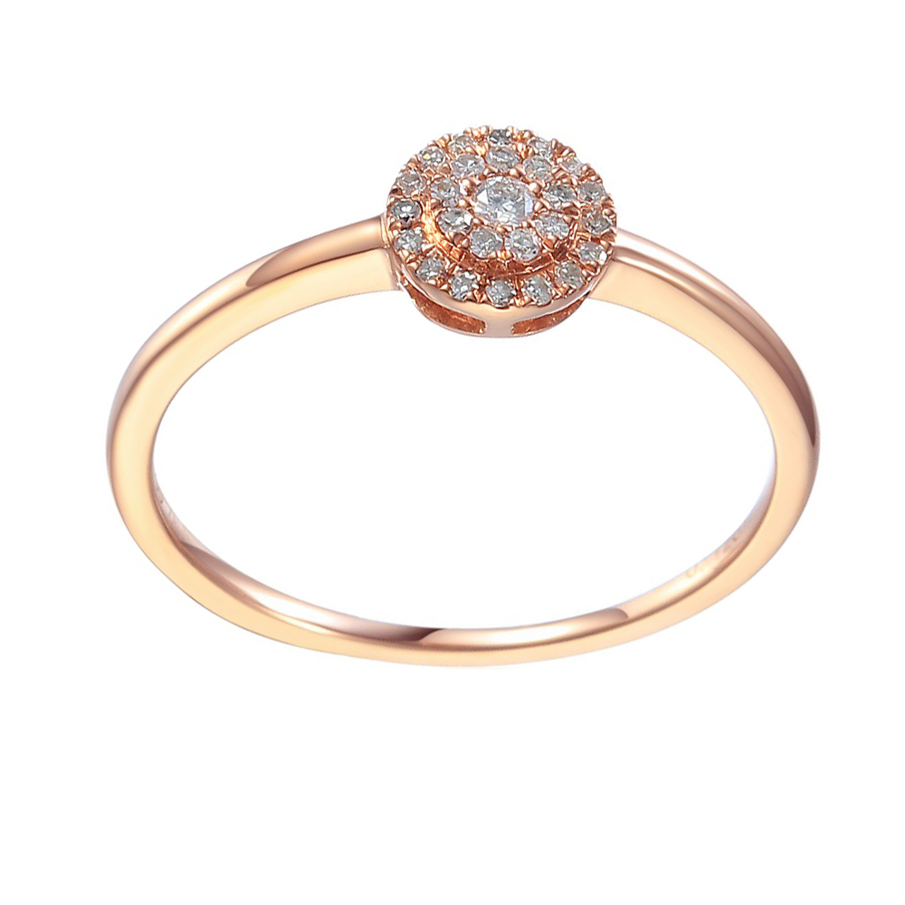 Zlatý prsten s diamantem 585/1000, 0,119 ct - 36946R009