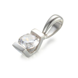 Zlatý přívěsek se syntetickým zirkonie 585/1000,  0,78 gr - 41709P001