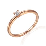 Zlatý prsten s diamantem 585/1000, 0,122 ct - 42328R088