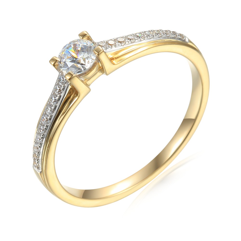 585/1000 Gold ring with  synthetic sapphire, 2.74 gr - 43836R013