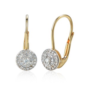 Zlaté náušnice s diamantem 585/1000, 0,197 ct - 43855E016