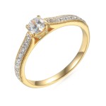 Zlatý prsten se syntetickým zirkonem 585/1000, 2.10g - 44402R018 Zlatý prsten se syntetickým zirkonem 585/1000, 2.10g - 44402R018