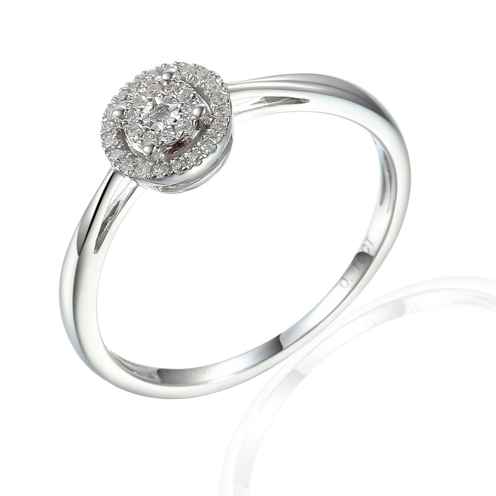 Zlatý prsten s diamantem 585/1000, 0,109 ct - 45331R025