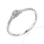 Gold ring with diamond 585/1000, 0,1 ct - 45563R009 Gold ring with diamond 585/1000, 0,1 ct - 45563R009