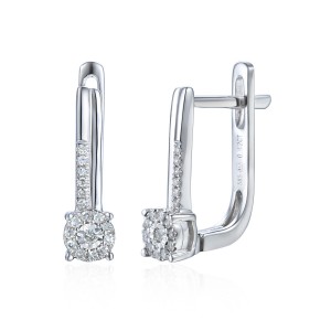 Zlaté náušnice s diamantem 585/1000, 0,119 ct - 46876E002