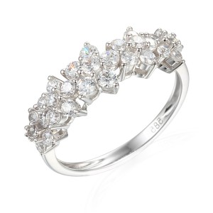 Zlatý prsten se syntetickým zirkon 585/1000,  2,23 gr - 47107R004