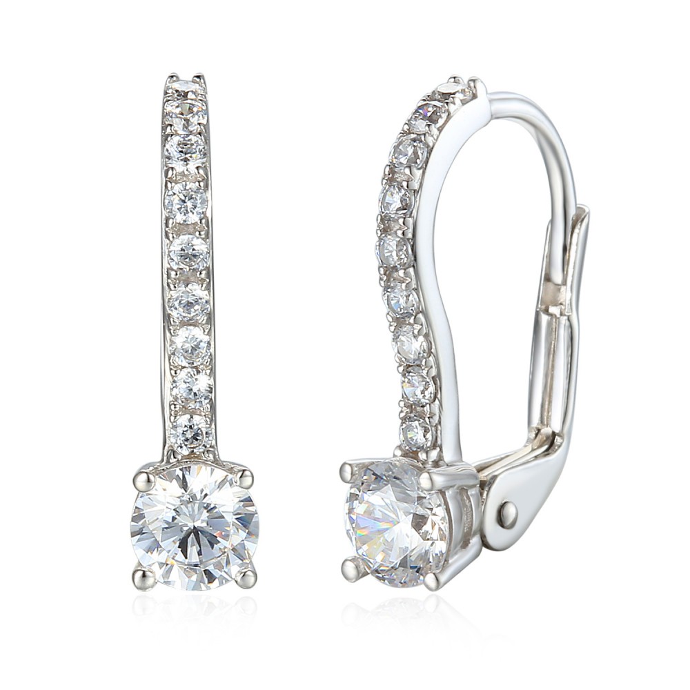 Zlaté náušnice se syntetickým zirkonem 585/1000, 2,05 gr - 54393E002 Zlaté náušnice se syntetickým zirkonem 585/1000, 2,05 gr - 54393E002