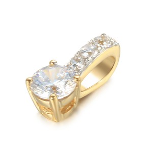 Zlatý přívěšek se syntetickým zirkonem 585/1000,  0,75 g - 54393P001