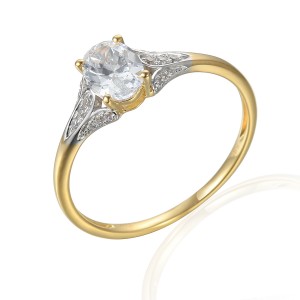 Zlatý prsten se syntetickým zirkonem 585/1000,  1,67 gr - 54611R016