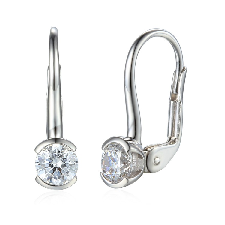 Zlaté náušnice se syntetickým zirkonem 585/1000,  1,96 gr - 58700E001