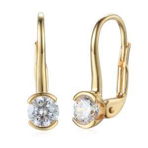 585/1000 Gold earring with  synthetic zircon, 1.93g - 58700E002