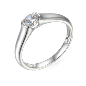 Zlatý prsten se syntetickým zirkonem 585/1000,  2,01g - 58700R002
