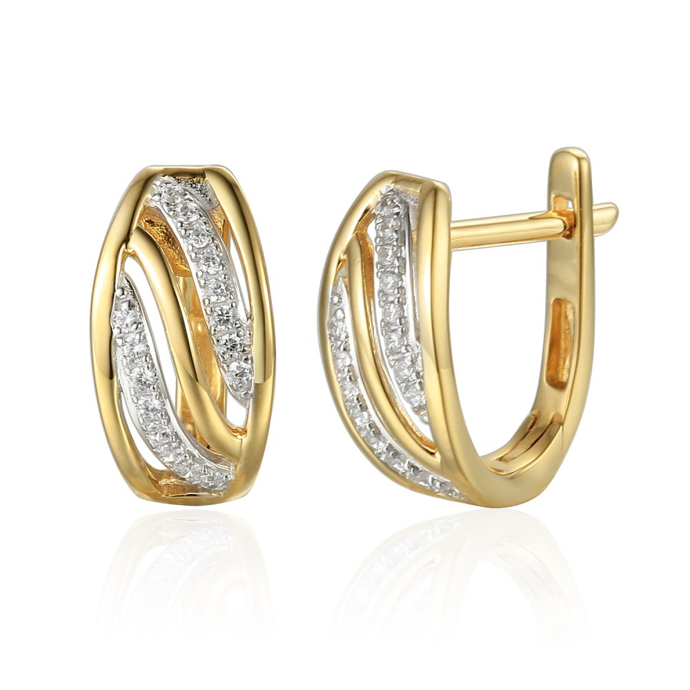 Zlaté náušnice se syntetickým zirkonem 585/1000, 2,85gr - 59787E004 Zlaté náušnice se syntetickým zirkonem 585/1000, 2,85gr - 59787E004