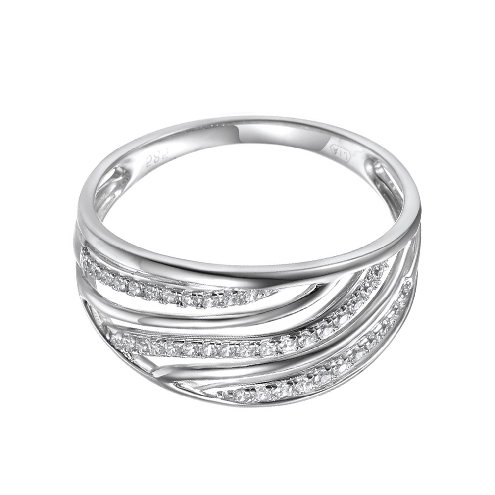 Zlatý prsten se syntetickým zirkonem 585/1000,  2,30 gr - 59787R002