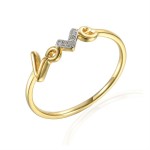 Zlatý prsten s diamantem 585/1000, 0,013 ct - 60120R001