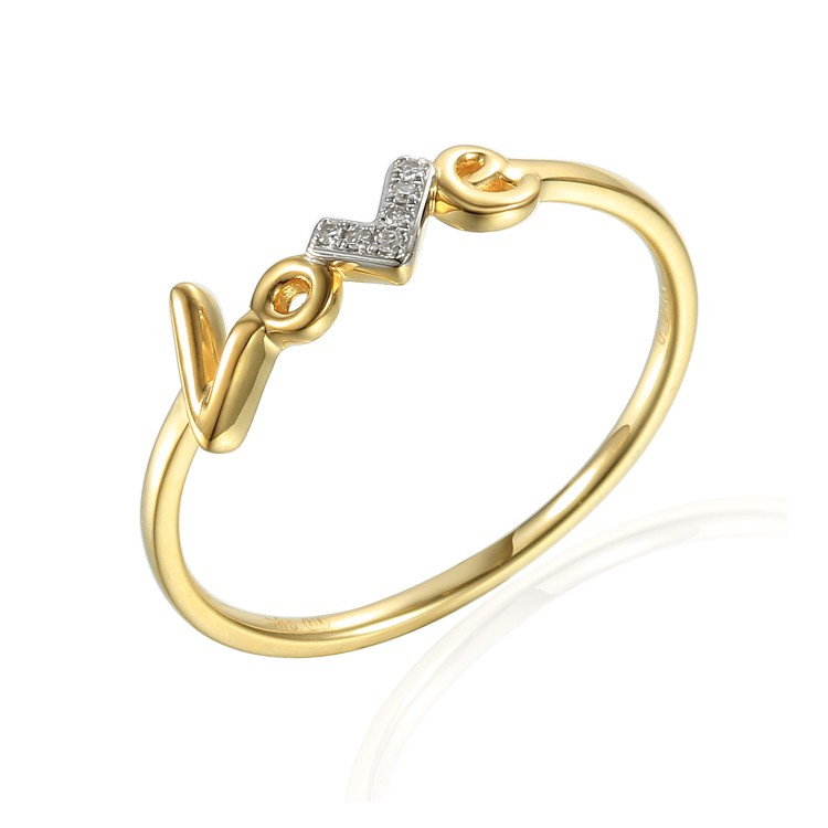Gold ring with diamond 585/1000, 0,013 ct - 60120R001 Gold ring with diamond 585/1000, 0,013 ct - 60120R001
