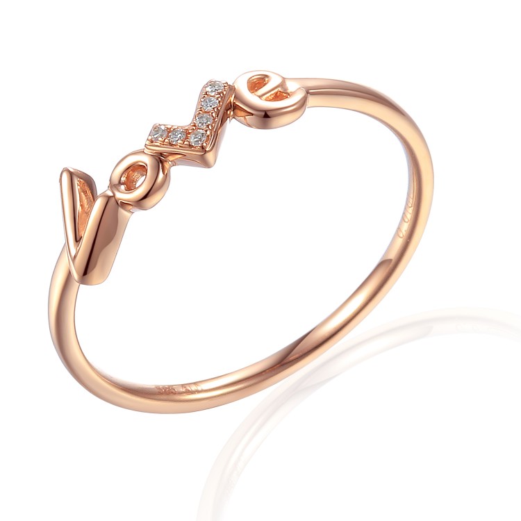 Gold ring with diamond 585/1000, 0,013 ct - 60120R019 Gold ring with diamond 585/1000, 0,013 ct - 60120R019