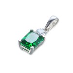Zlatý přívěšek se syntetickým smaragdem 585/1000,  0,96 g - 63929P003