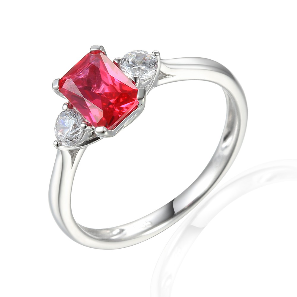585/1000 Gold ring with synthetic ruby, 2.48 gr - 63929R023 585/1000 Gold ring with synthetic ruby, 2.48 gr - 63929R023