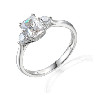 585/1000 Gold ring with  synthetic zircon, 2.48 gr - 63929R023