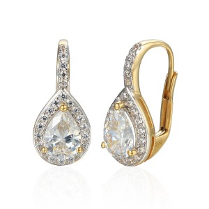 585/1000 Gold earring with  synthetic zircon, 2.72 g - 69564E017