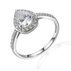 Zlatý prsten se syntetickým zirkonem 585/1000,  2,53 gr - 69564R014