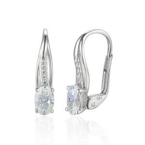 585/1000 Gold earring with  synthetic zircon, 1.86 g - 69580E014