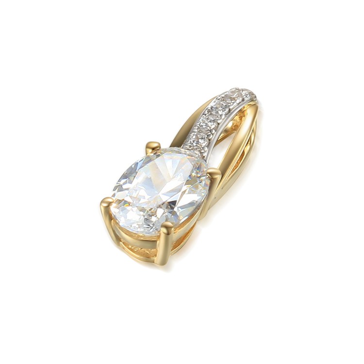 Zlaté přívěšek se syntetickým zirkonem 585/1000,  0,93 g - 69580P015