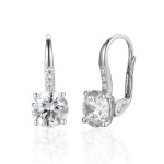 Zlaté náušnice se syntetickým zirkon 585/1000,  2,84 gr - 69582E005