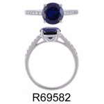 585/1000 Gold ring with synthetic sapphire, 2.15 gr - 69582R009 585/1000 Gold ring with synthetic sapphire, 2.15 gr - 69582R009