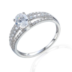 585/1000 Gold ring with  synthetic zircon, 2,26 gr - 69584R011