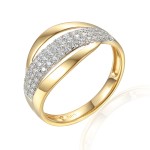 Zlatý prsten se syntetickým zirkonem 585/1000,  2,29 gr - 69589R001