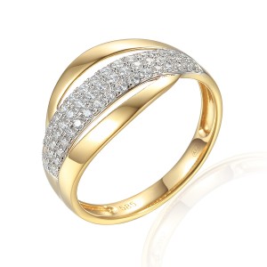 Zlatý prsten se syntetickým zirkonem 585/1000,  2,29 gr - 69589R001