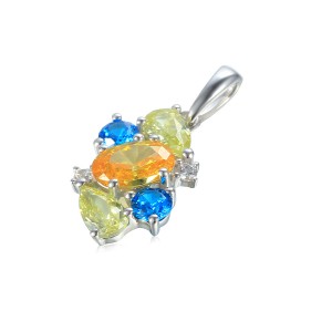 Zlatý přívěsek se syntetickými kameny 585/1000,  1,00 g - 69601P002