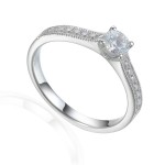 Zlatý prsten s diamantem 585/1000, 0,354 ct - 31738R010