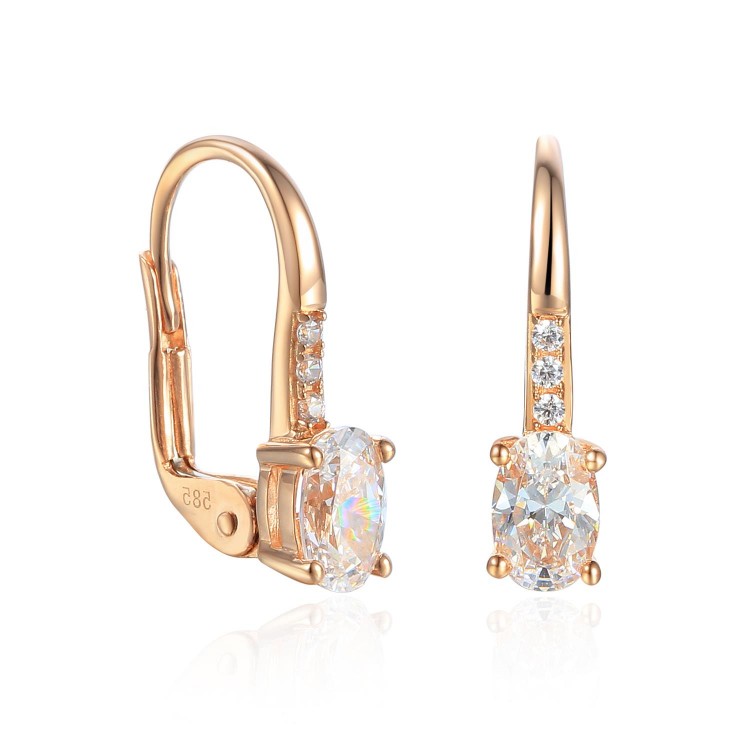 Zlaté náušnice se syntetickým zirkonem 585/1000, 1,85 gr - 39301E032 Zlaté náušnice se syntetickým zirkonem 585/1000, 1,85 gr - 39301E032