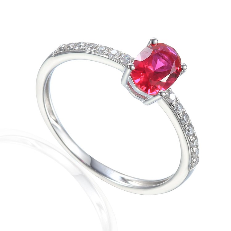 Zlatý prsten se syntetickým rubínem 585/1000, 1,71 gr - 39301R023 Zlatý prsten se syntetickým rubínem 585/1000, 1,71 gr - 39301R023