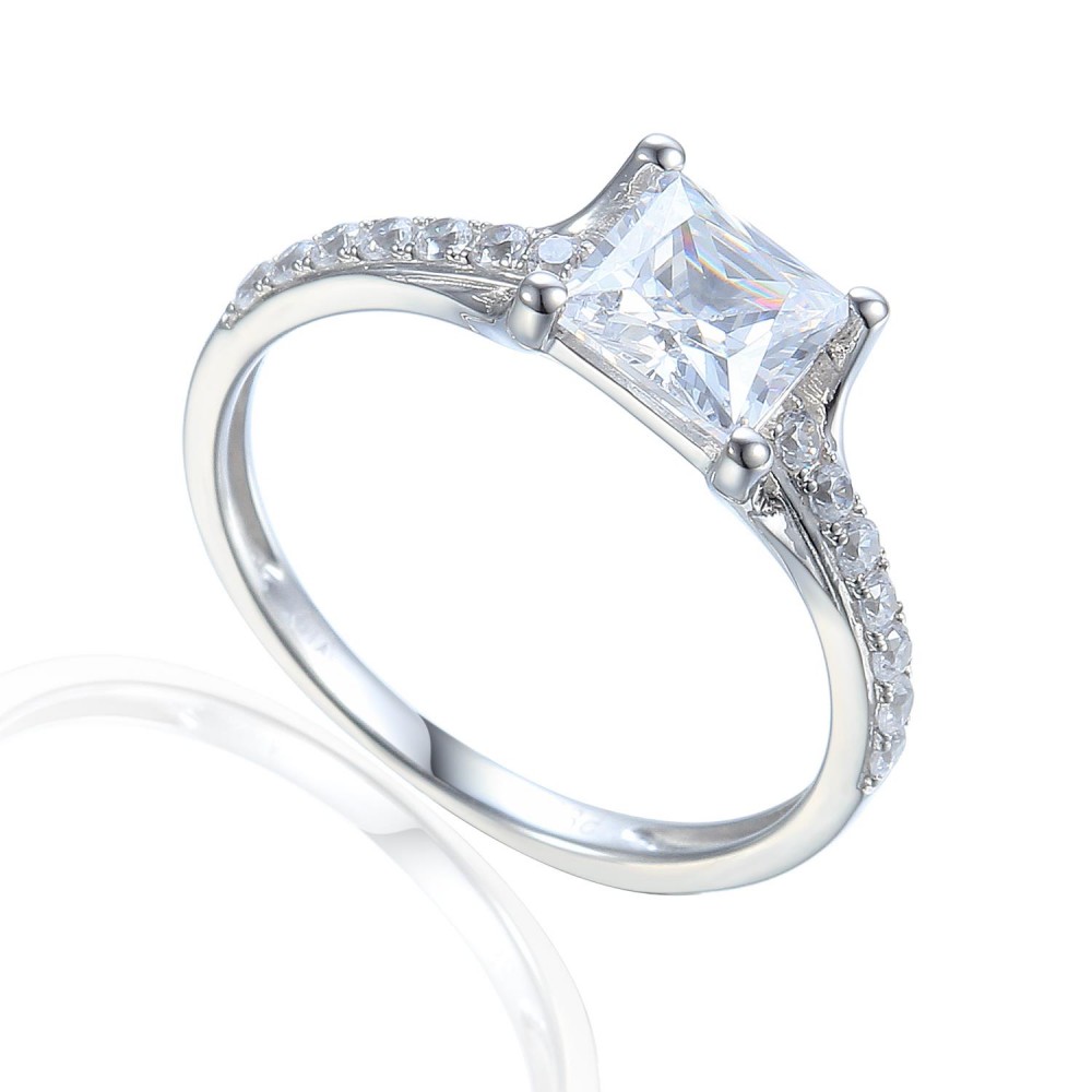 Zlatý prsten se syntetickým zirkon 585/1000,  2,16 gr - 41529R021