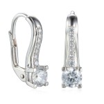 Zlaté náušnice se syntetickým zirkonem 585/1000,  2,52 gr - 43836E001