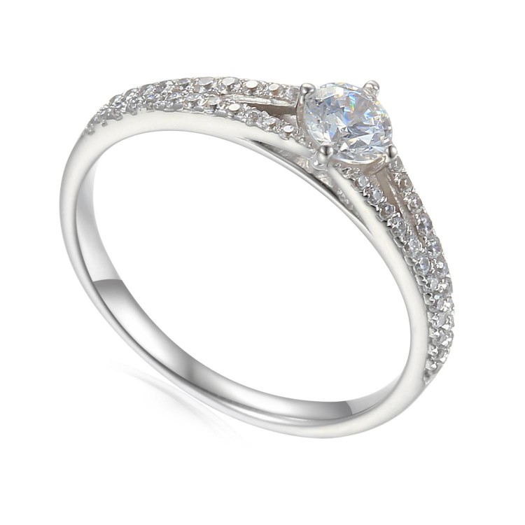 Zlatý prsten se syntetický zirkony 585/1000, 1,93 g - 44126R008 Zlatý prsten se syntetický zirkony 585/1000, 1,93 g - 44126R008