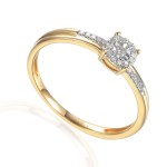 Zlatý prsten s diamantem 585/1000, 0,105 ct - 46876R021 Zlatý prsten s diamantem 585/1000, 0,105 ct - 46876R021