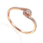 Zlatý prsten s diamantem 585/1000, 0,2 ct - 46942R036