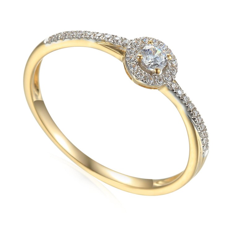 Zlatý prsten se syntetický zirkony 585/1000, 1,31g - 46950R023 Zlatý prsten se syntetický zirkony 585/1000, 1,31g - 46950R023