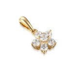 585/1000 Gold pendant with  synthetic zircon, 1.04 g - 47107P002